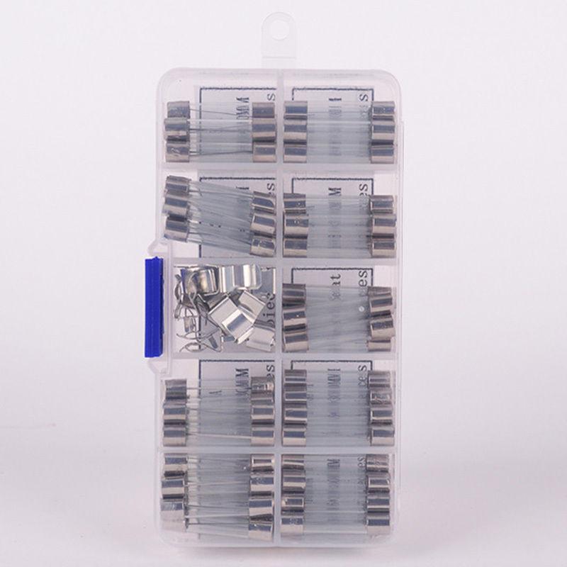 6 x 30 mm 72 flinke Glasrohrsicherungen für Auto, Boot, sortiertes Kit, flinke Glassicherungen