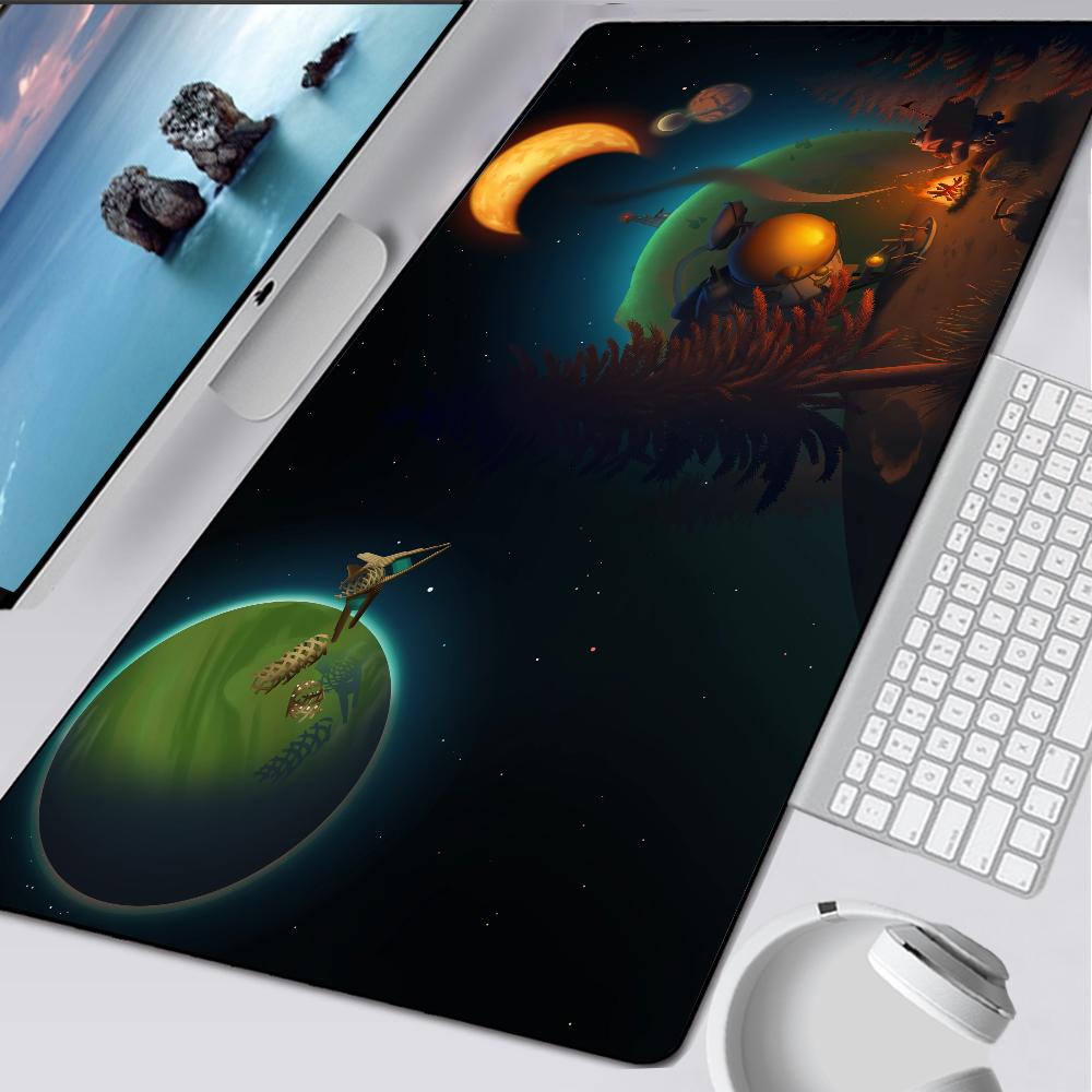 Outer Wilds Large Gaming Mouse Pad Computer Mousepad Pc Gamer Mouse Mat Laptop Mausepad Xxl Mouse Carpet Keyboard Mat Desk Pad