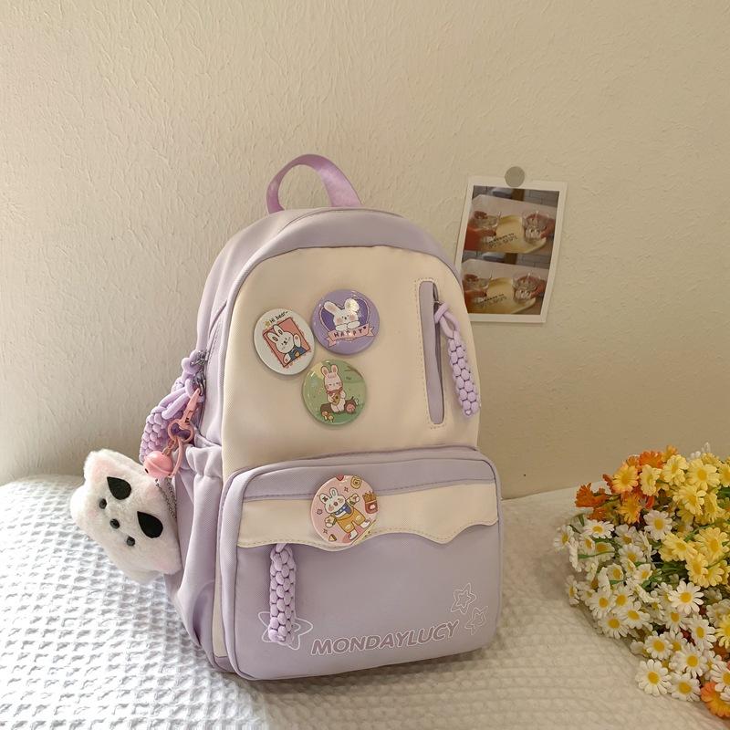 Simple and Versatile Student Backpack Summer New Girls Lightweight Schoolbag College Students Class Outing Backpack