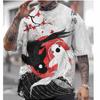 Men's T-shirt short-sleeved tops Japanese style Ukiyo-e clothing