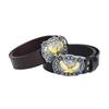 Vintage Cowhide Leather Eagle Belt - Western Cowboy Style for Youth & Stylish Guys