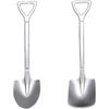 6Pcs Silver Stainless Steel Spade Spoon Retro Kitchen Tableware Watermelon Ice Cream Honey Creative Personality Spoon As A Gift