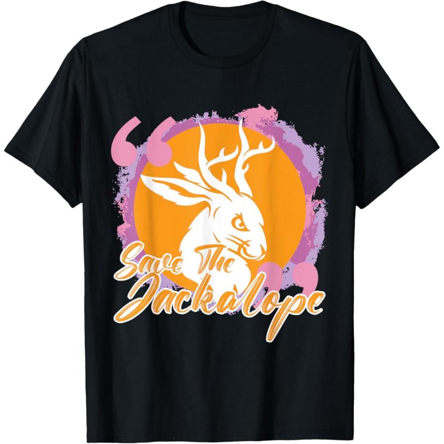 Save The Jackalope Cryptid Jackrabbit Rabbit Bunny T-Shirt(12) S