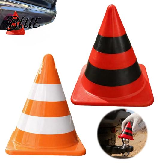 Off Road Vehicle Accessories Traffic Cone Trailer Hitch Cover Funny Cone-Shaped Towing Ball Cap Universal Cap UV-Resistant Protective Cover