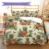 Retro Flower Parrot Pattern Bedding,Quilt Set Quilt Cover Pillowcase Home Birthday Gift (1 * duvet cover + 2 * pillowcase, without core)