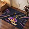 Melbourne Storm Personalized Crystal Velvet Carpet, Customized Name Text Soft Anti‑Slip Rug for Living Room Bedroom