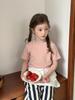 Girls' Korean Style Summer Round Neck T-Shirt - Trendy Casual Short Sleeve with Letters