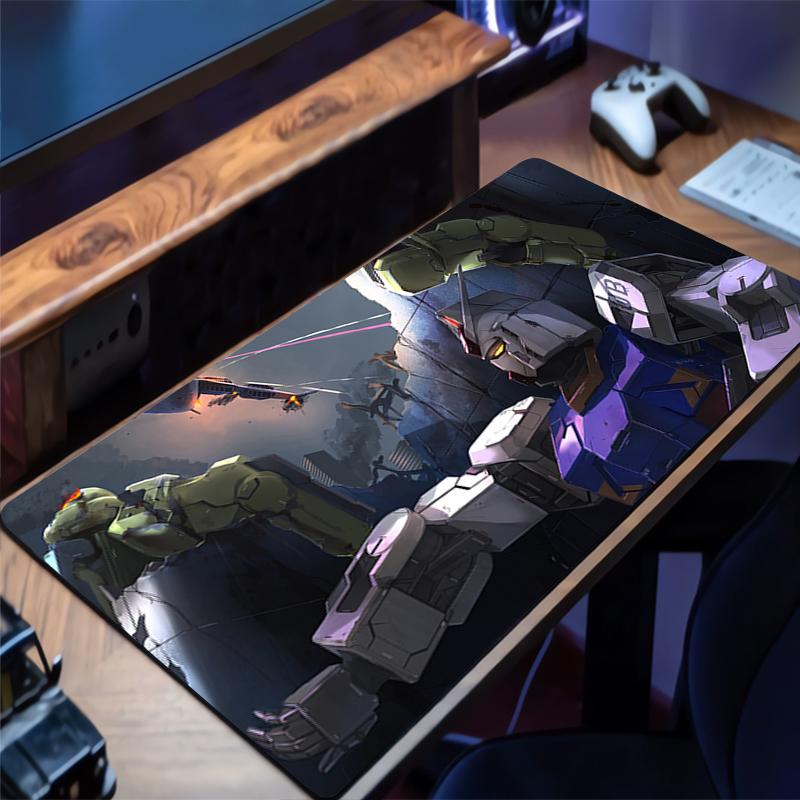 Mousepad Mechanical Warrior RX Gundam HD Desk Mat Non Slip Desk Mouse Mat Gaming Mouse Pad Extended Pad Rubber Keyboard Pad
