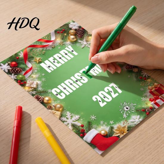 Festive Graffiti Drawing Sheets Christmas Coloring Card 18 Blank Letters A4 Size DIY Kindergarten Holiday Art Projects Paper with Pens for Kids Boys