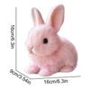 Realistic Bunny Interactive Plush Figure Toy Cute Stuffed Bunny Electronic Pet Realistic Rabbit Jumping Twitching Easter Gifts