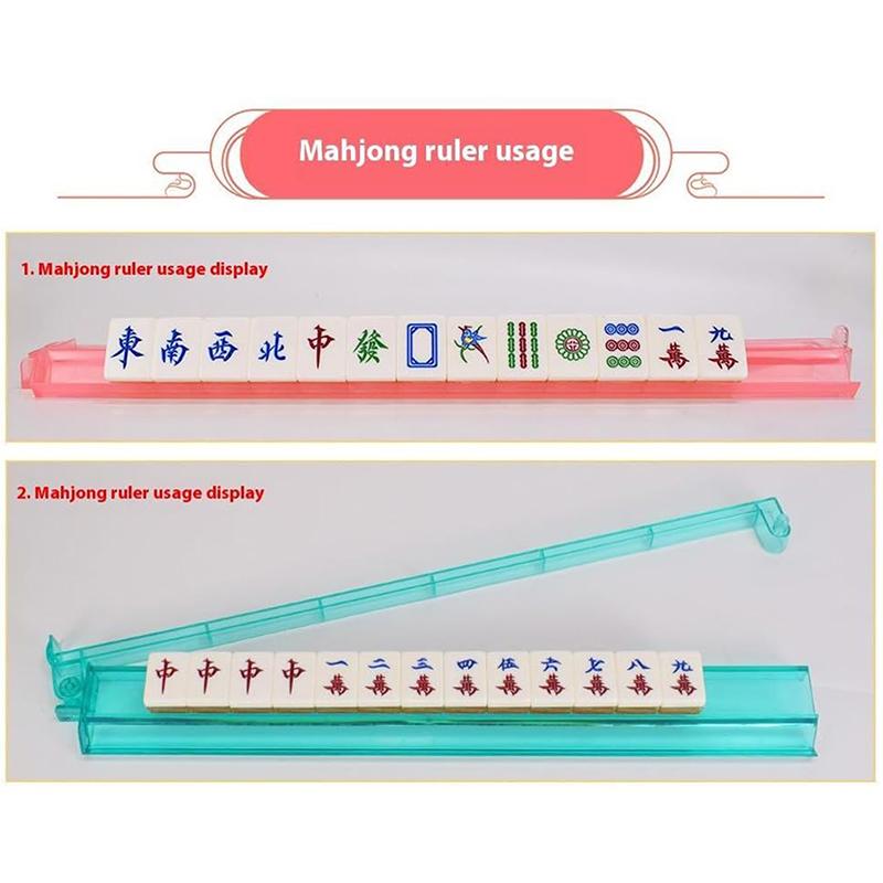 1/4Pcs Mah Jongg All-In-One Tile Rack & Pusher Clear Acrylic Mahjong Rack And Pusher Combo Modern American Majiang Tile Racks