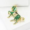 Enamel Horse Brooch for Women Animal Lapel Pins Party Accessories Valentine's Day Gifts