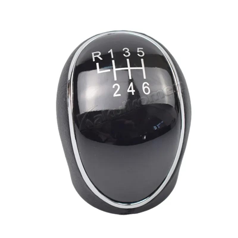 6 Speed Car Leather Gear Shift Knob for Ford S-Max C-Max Kuga Galaxy Mondeo 4 Mk4 Transit Tourneo Connect Focus Auto Accessories