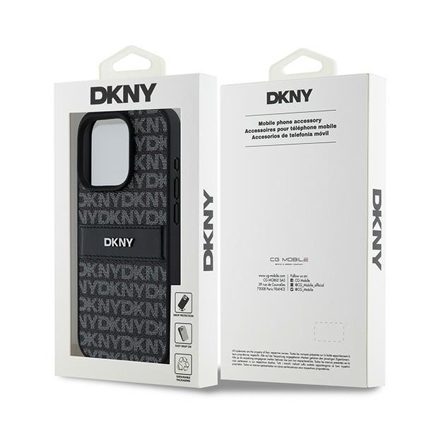 Dkny Dkhcp15Lprthslk Iphone 15 Pro6.1 Czarny/Black Hardcase Skóra Mono Pasek & Metalowe Logo