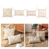 Pillow Cover Quilted Macrame Tassels