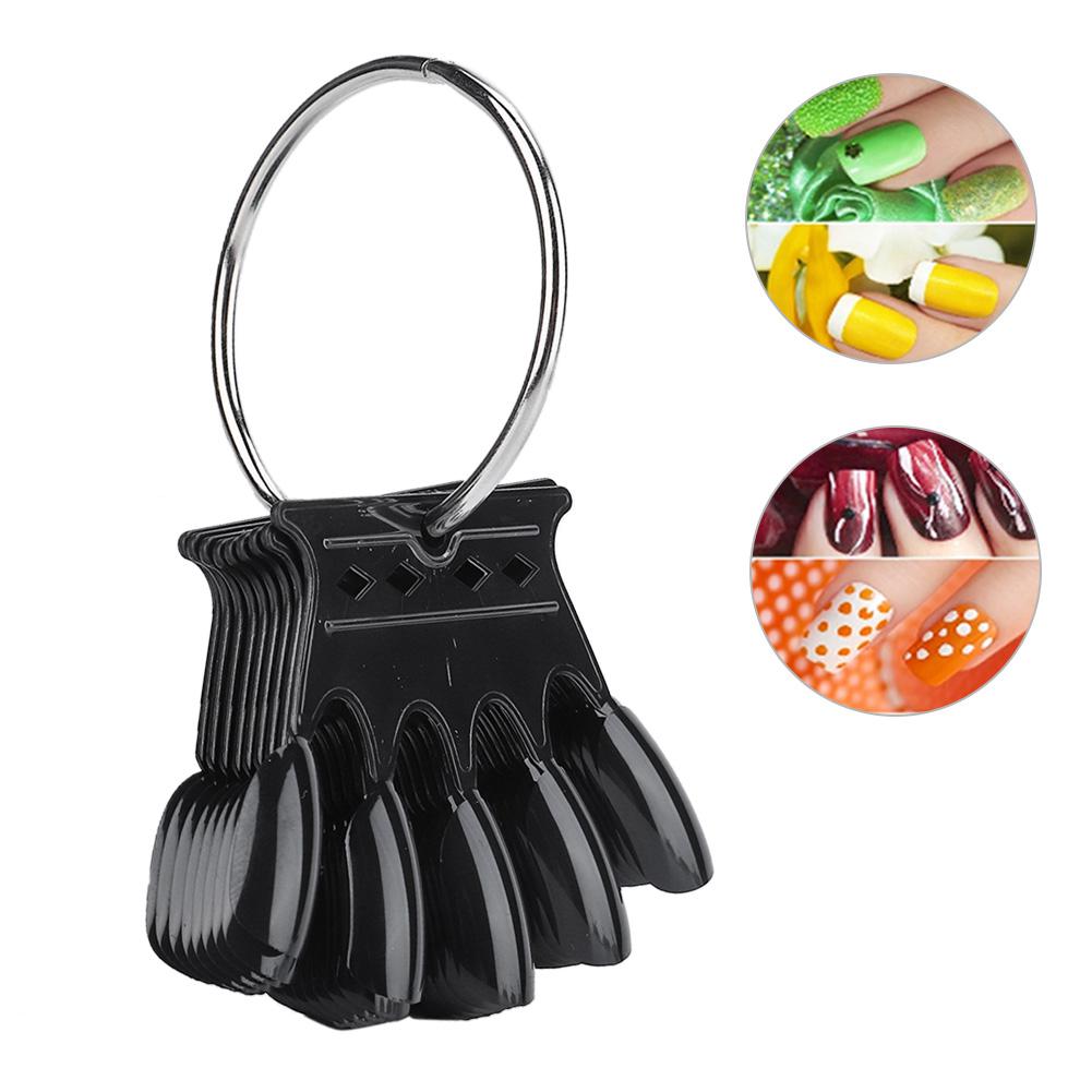 50pcs Nail Art Practice Tips Manicure Polish Gel Color Display Nail Polish Showing Tool 1#