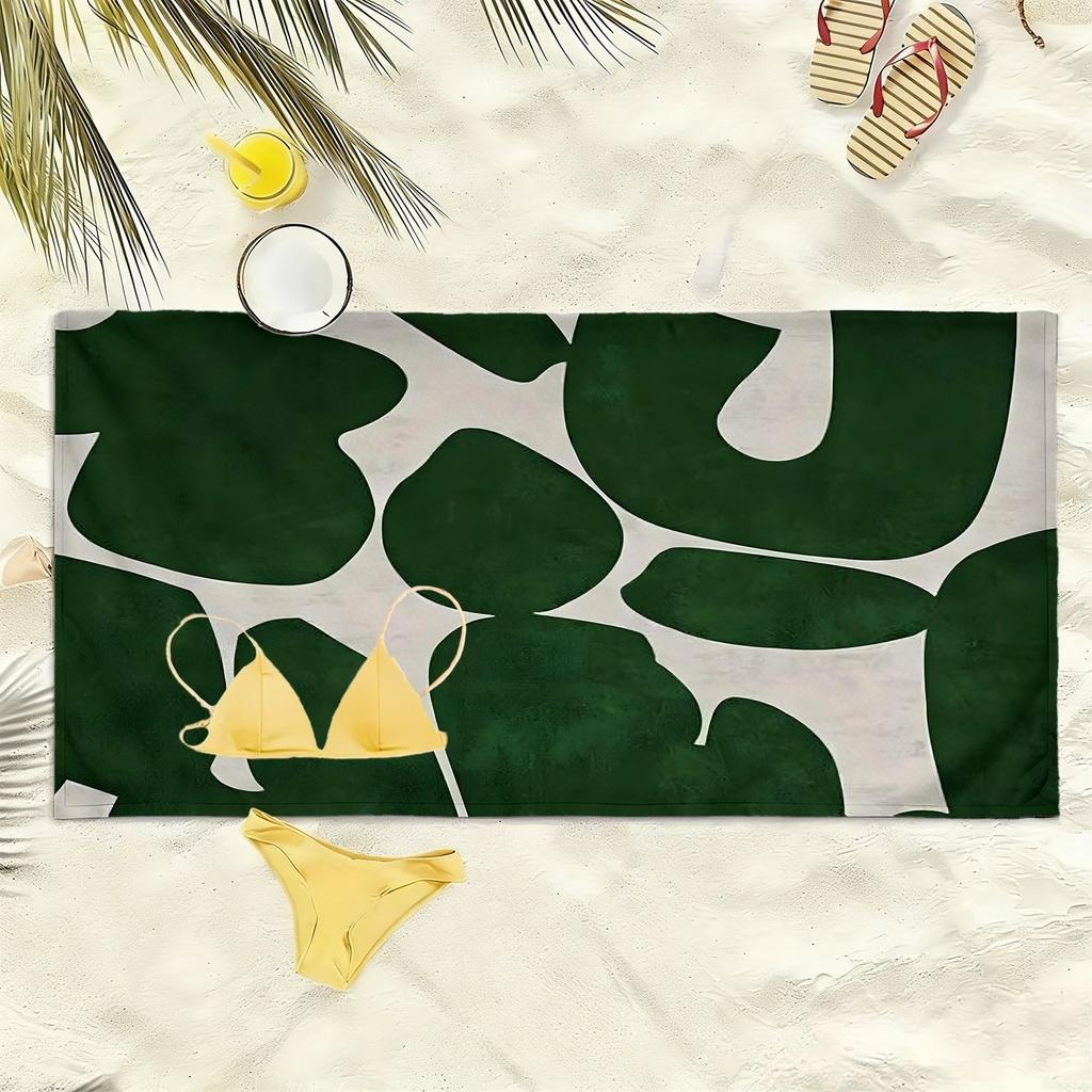 Abstract art irregular graphic patterns polyester microfiber beach towel is highly absorbent, suitable swimming beach outings