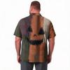 Herren Übergröße Halloween Print Golf Poloshirt Atmungsaktiv Kurzarm Lässiges Arbeitskleidung Oberteil Bequeme Passform