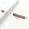 Comfortable Grip Gel Pen Diamond Beadable Pens, Bling Rhinestone Beaded DIY Bead Pen, Crystal Shaft Decorative Craft Black Ink Ballpoint Pens