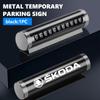 Car Temporary Parking Card Phone Number Cars Accessories For Skoda VRS Octavia 1 2 3 A7 A5 Fabia Rapid Superb Yeti  EK6