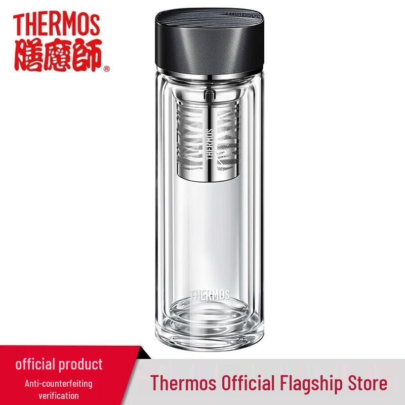 THERMOS Heat-Resistant Double-Layer Glass Tea Cup
