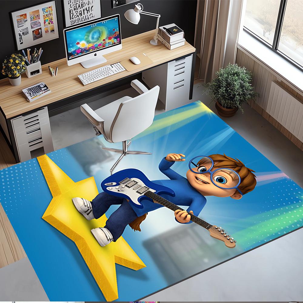 Alvin and the Chipmunks Printed Carpet Rug for Office Chair Living Room Bedroom Kitchen Room Decor Gifts