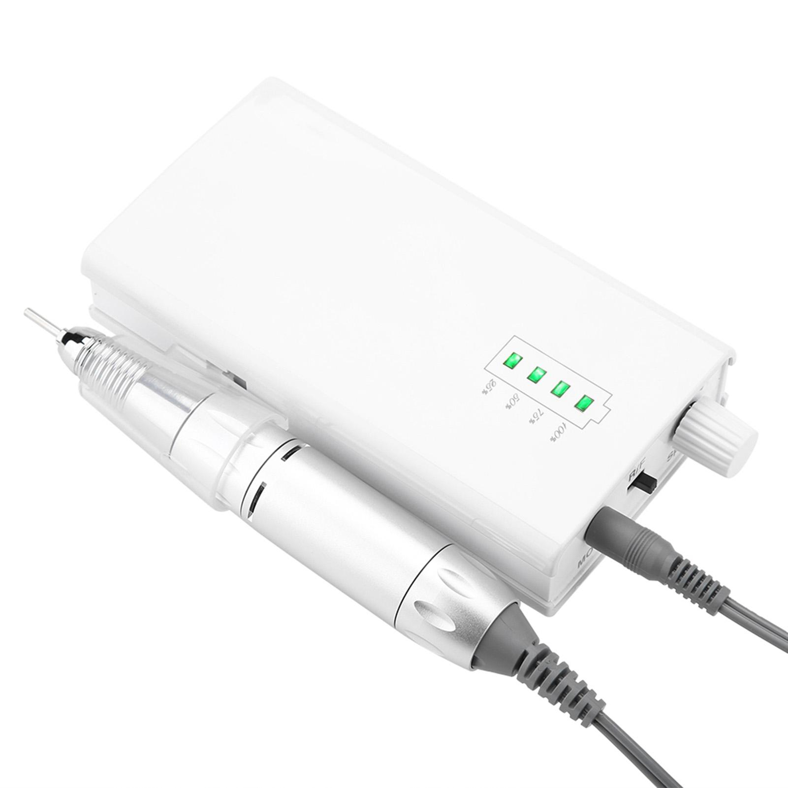

Portable Rechargeable Electric Nail Drill Machine 30000 RPM Cordless White