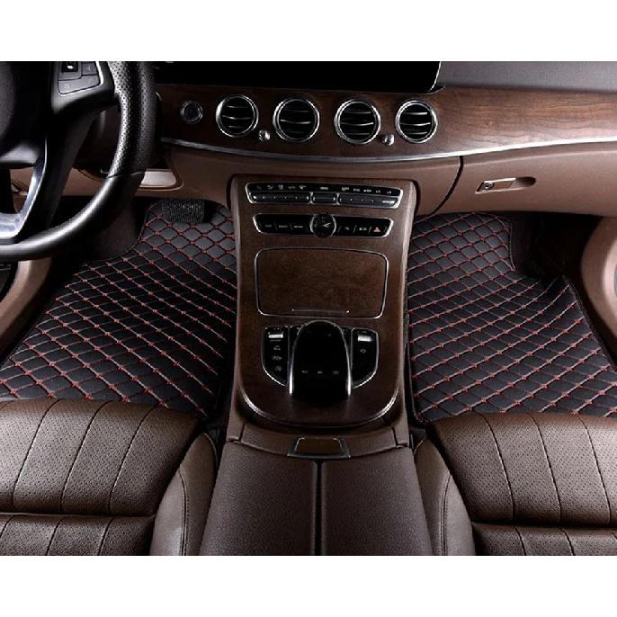 Universelles 5-teiliges Auto-Fußmatten-Set PU-Leder Wasserdicht Auto-Fußmatten-Schutz Teppich Vorder- und Rückmatten Set Auto Zubehör