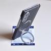 360 Rotating Kickstand Magnetic Lychee Grain Leather Phone Case for Samsung Z Fold 7 6 5 4 Comfortable Grip Shockproof Cover