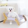 Summer Pet Striped Lounge Chair Cooling Dog Bed Cat Bed Pet Sofa Breathable Detachable Bed Pet Chair For Dog Cat Dog Accessories