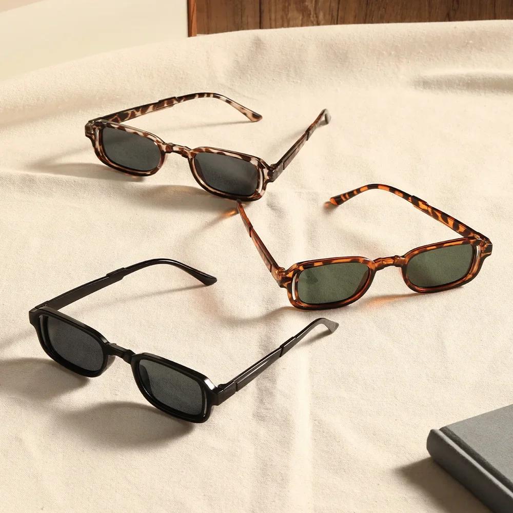New Small Women Female Men Square Sunglasses Fashion Retro Rectangle Holiday Outdoor Colorful Eyewear Driving Sunglasses