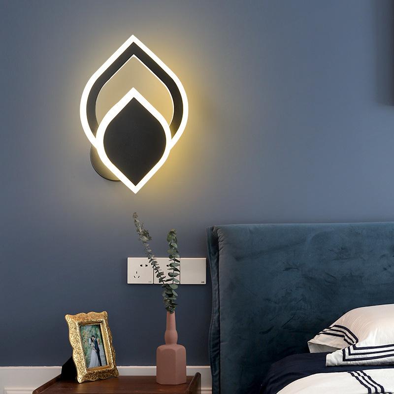 

Creative Modern Minimalist Bedside Wall Lamp - Warm and Romantic Lighting for Bedroom, Hallway, or Staircase.