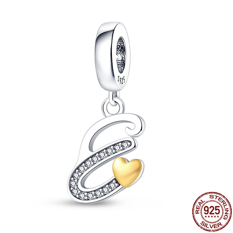 Novinka v kolekci Qikaola Originální náramky 26 písmen A-Z Měděné přívěsky Korálky Pro DIY Výrobu narozeninových šperků Dárky