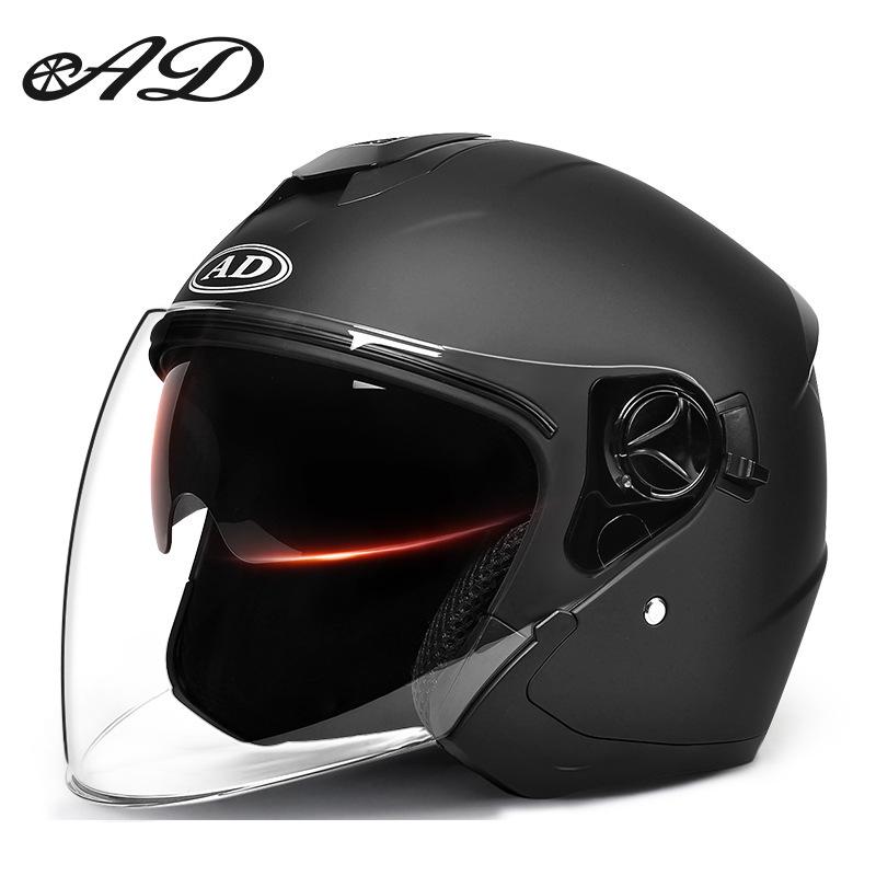 AD Unisex Electric Motorcycle Helmet - Winter Warmth, All-Season Safety, 3C Certified Half Helmet for Scooters