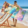 Message Bottle on Tropical Beach Scene Beach towel quick-drying for travel outdoor sports jogging beach and swimming