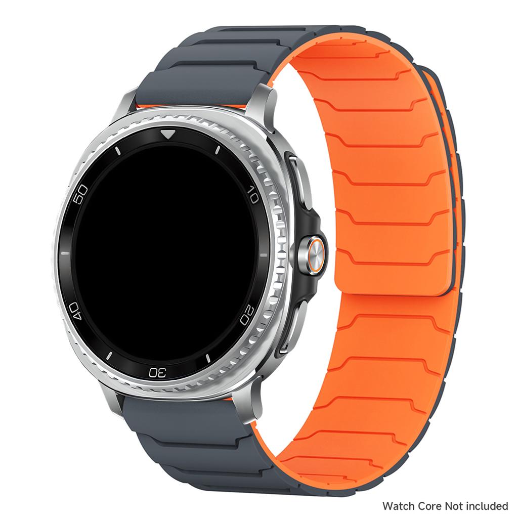Magnetic Loop Strap for Samsung Galaxy Watch 8/8 Classic Silicone Sport Band for Galaxy Ultra 2025/7 Ultra Two-tone Bracelet