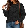 Women's Casual Leopard Print Neck Sweatshirt for Everyday Wear