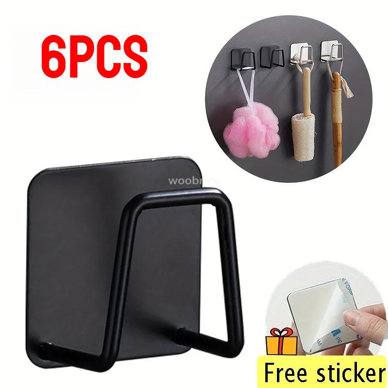 Kitchen Stainless Steel Sink Shelf Sponges Holders Adhesive Drain Drying Rack Wall Hooks Accessories Storage Organizer