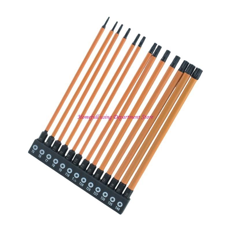13Pcs Impact Head Allen Wrenches Drill Bit Set Steel Bit Set Screwdriver