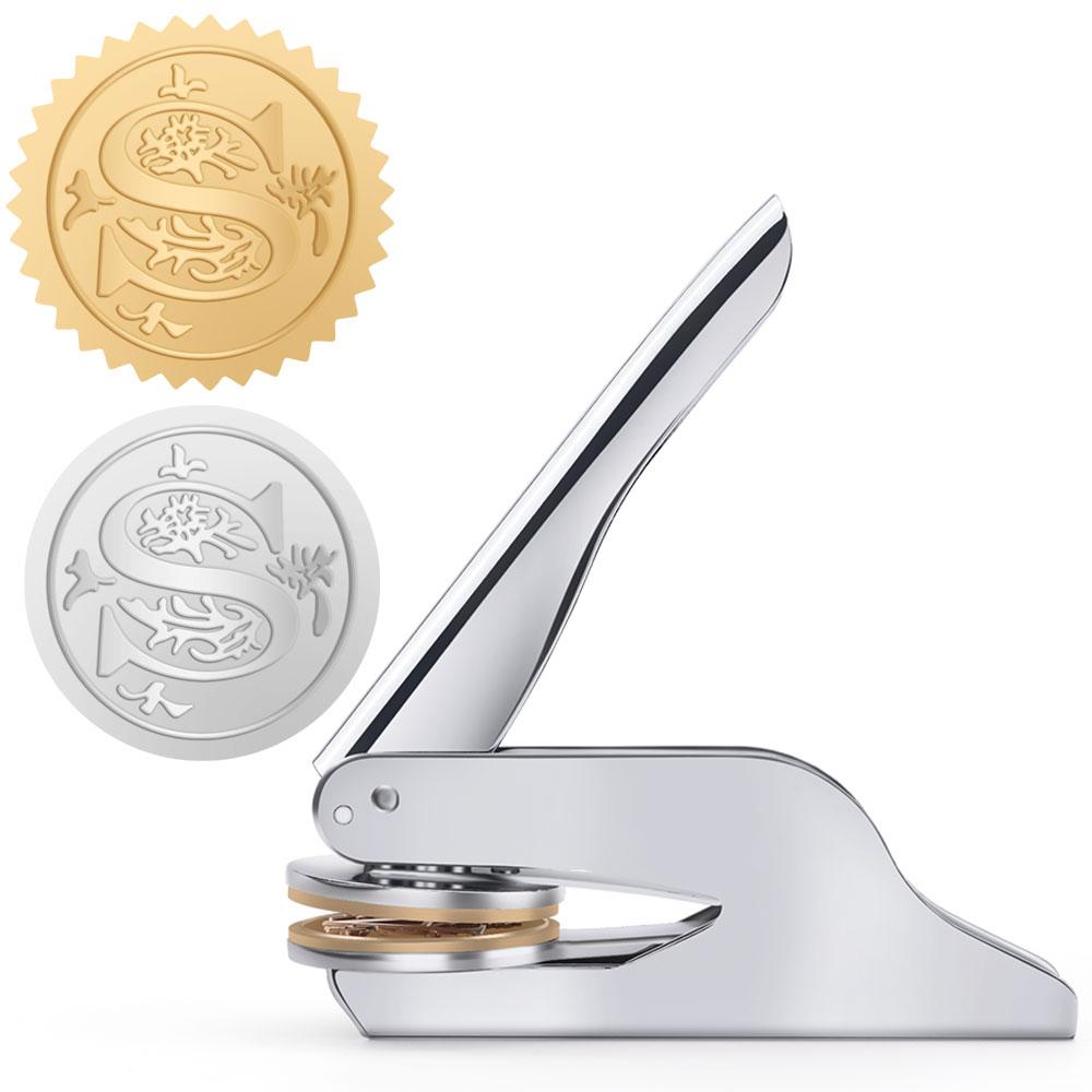 26-Buchstaben-Prägeprägestempel - Handgehaltener Prägestempel, am besten für Bücher, Briefumschläge, Servietten, florale Ex Libris, tolles Geschenk für Buchliebhaber