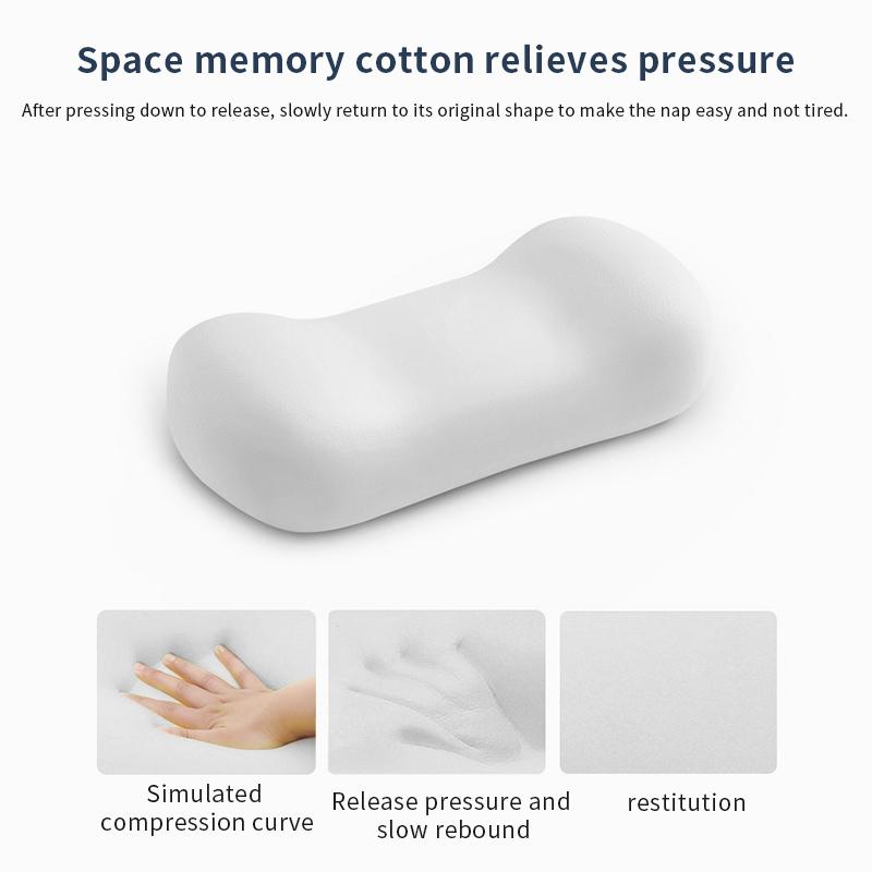 Ice Silk Memory Foam Small Pillow, Nap Pillow, Cervical Vertebra Protection Pillow, Office Portable Nap Pillow