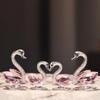 1/2 Stück Exquisite Kristallschwan-Figur Kreative Kristall-Desktop-Ornamente Schwan-Statue Wohnzimmer
