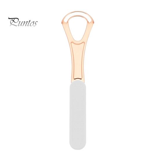 

Двухслойный скребок для языка из нержавеющей стали. Высокопрочная полукруглая гибкая щетка для языка с нескользящей ручкой для тщательной очистки.