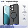 KEYSION Magnetic Phone Case for OPPO Reno 14 Pro 5G Silicone+PC Matte Translucent Clear Shockproof Cover for OPPO Reno14 F 5G