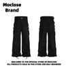 American Vintage Deconstructed Cargo Pants Loose Wide Leg Trousers Men Women