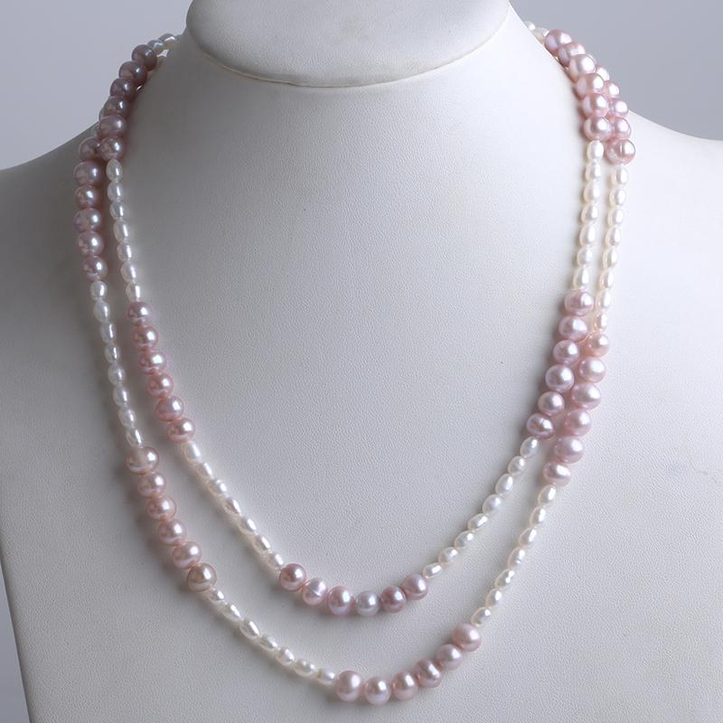 Fashion Jewelry High Quality Stylish and Simple 100cm Long Sweater Chain Necklace Freshwater Pearl Necklace Jewelry