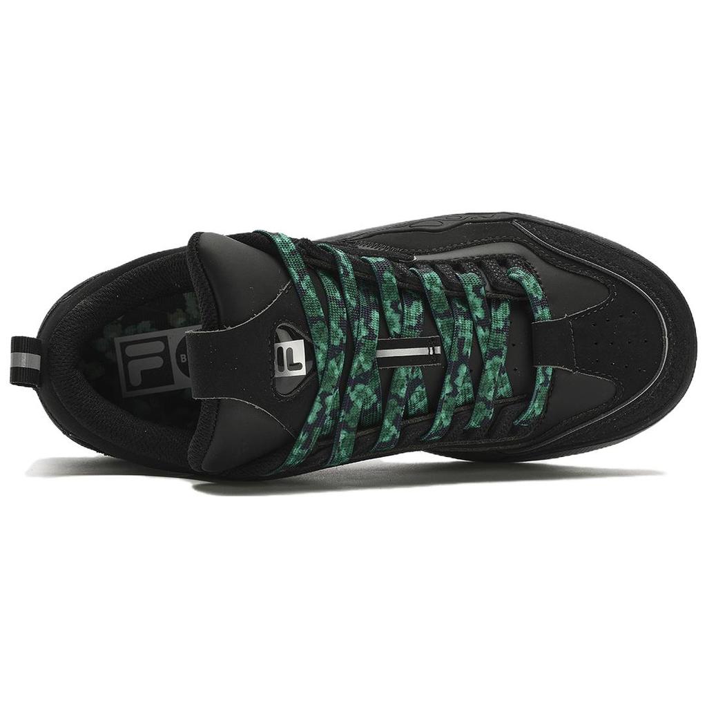 FILA Fusion X Beams Nollie Fashion Comfortable Wrap Warm Waterproof Shock Absorption Impact Resistant Durable Low-Top Skate Shoes T12W342303FBK