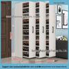 Wheeled Sliding Shoe Cabinet with Storage Drawer, Dustproof Side-Pull Rack, for Narrow Entrances