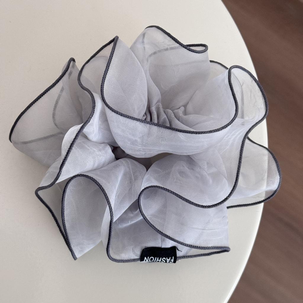 High-end and Niche Organza Large Intestine Hair Band, Sweet Skirt Hem, Bun Hair Tie, Hair Tie