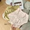 Women's Summer Satin Ice Silk 10A Antibacterial No Trace Abdominal Light Plastic High Waist Triangle Briefs